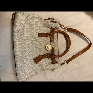 White shoulder MK bag